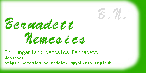 bernadett nemcsics business card